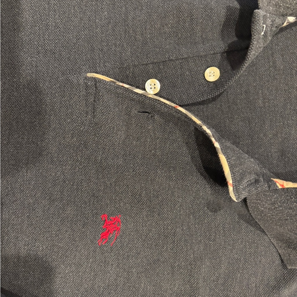Burberry Charcoal Knit with Signature Check Accent - Picture 3 of 4